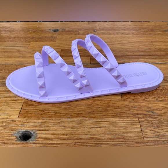 Olivia Miller Lavender Studded Sandals - Picture 4 of 4